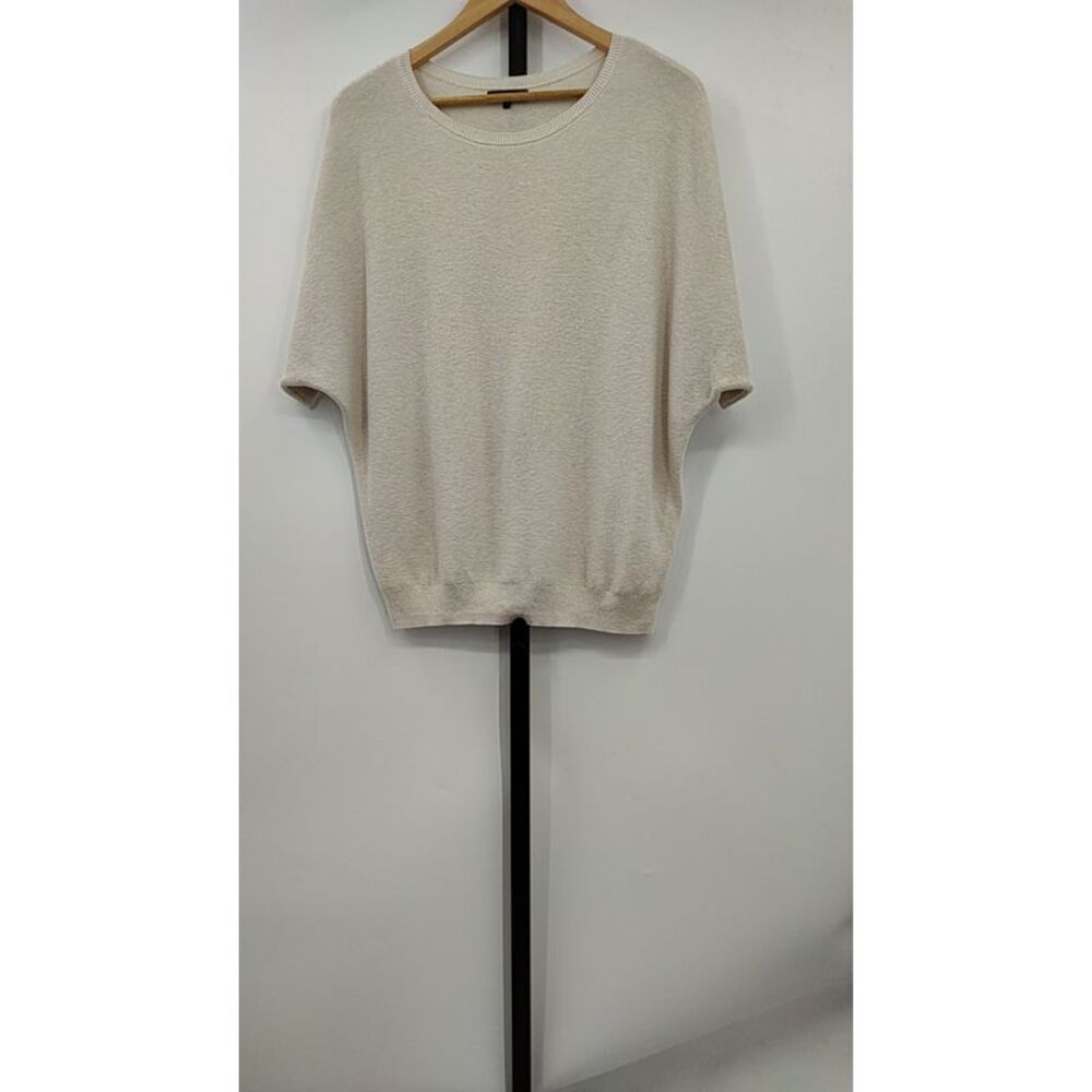 Quince Cream Short Sleeve Knit Top